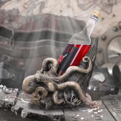 Figurine guzzlers goth kraken wine bottle holder